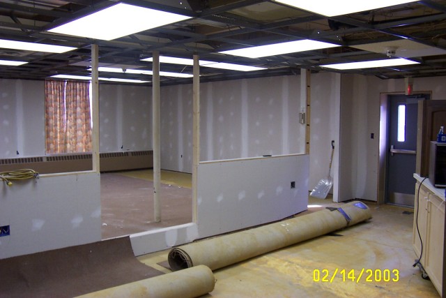 Meeting room renovations at Station 22, '03